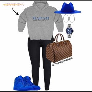 MADAM VICE PRESIDENT ZIP HOODIE - GRAY